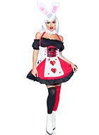 Poker-Mädchen, Kostüm-Kleid, Schnürung, Cold Shoulder, Herzen